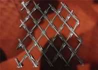 Recinto saldato galvanizzato della rete metallica del rasoio, recinto di filo metallico del rasoio con forma del foro del diamante
