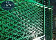 Il recinto industriale saldato della maglia del rasoio del pannello della rete metallica del rasoio di colore verde protegge