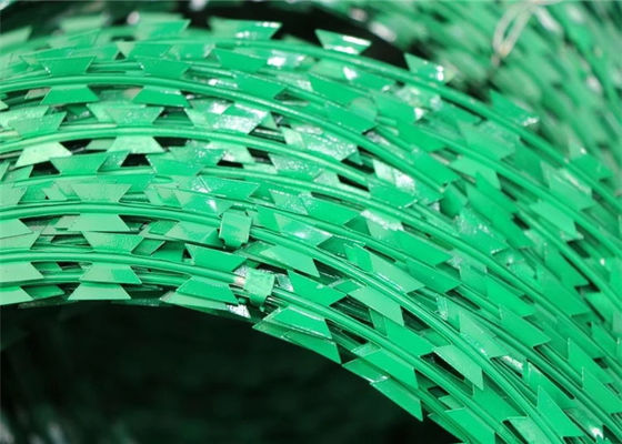 Gabbia bruciante galvanizzata di plastica del PVC del cavo a fisarmonica ricoperta PVC del cavo del rasoio della pittura
